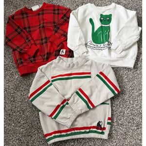 Mini Rodini lot of 3 crewnecks toddler size 3-5yrs